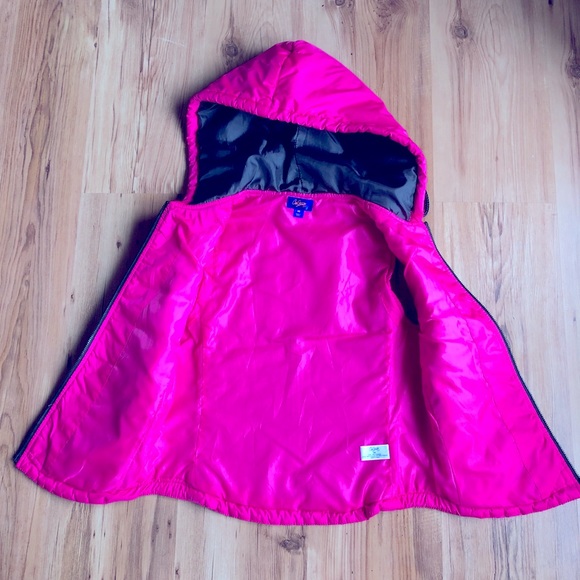 CITY STREETS Puffer Vest w/ Hood Pink XS Women’s - Picture 4 of 14